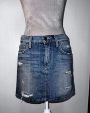 Joe's Jeans Womens High Rise Denim Mini Skirt 