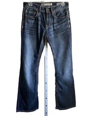 BKE Jeans Sz 28S Blue Carter Bootcut Dark Wash Faded Preppy Denim‎