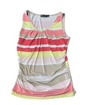 New York & Co multi color striped tank M