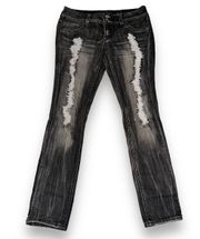 Distressed Black Jeans