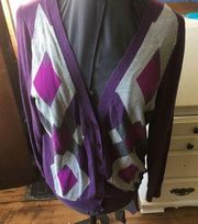 Lane Bryant 18/20 argyle button down cardigan