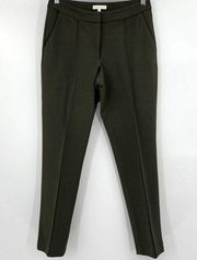 Ann Mashburn Dark Green Trouser Pants Wool Blend Seam Detail Mid Rise Women’s 2