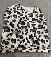 Leopard Cheetah Pullover Crew Long Sleeve