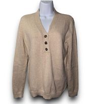 Charter Club  sparkly ivory sweater women’s size petite medium