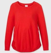 Ingrid Isabel Maternity XS Xsmall Pullover Sweater Red Long Sleeve Comfy Lounge