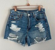 American Eagle  90s Boyfriend Short Jean Denim Shorts Distressed 2