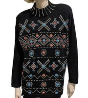 Vintage Victoria Jones Embellished Beaded  Sweater