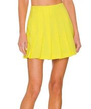 NWOT Alice + Olivia Carter Pleated Yellow Mini Skirt 2