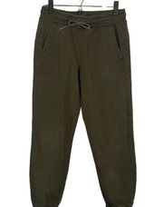 Puma Olive Green Casual Athletic Cotton Blend Loungewear Joggers Women Sz S