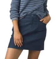 PRANA Nocturnal Navy Nikit Skirt A-Line Organic Cotton Moleskin Women's 8