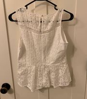 White peplum Tank 