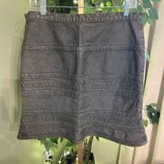 MARC JACOBS Vintage Textured Stitching Knee Length Denim Skirt Size 8