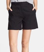 Theory City 2 linen navy shorts