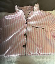 Pink And White PJ Set