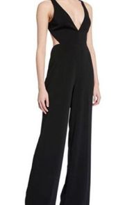 Jay Godfrey Rooney Deep V-Neck Sleeveless Cutout-Back Jumpsuit Sz. 0