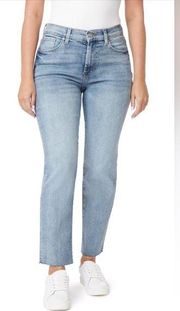 Kensie Jeans Vintage Luxe The Slim /Size 6 Size 28 Light Medium Wash Raw Hem