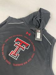 Texas Tech Red Raiders Women’s Large Sleeveless Hoodie Under Armour Black Pouch