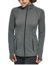 Calia Grey Houndstooth Zip Up Athletic Jacket Size Small