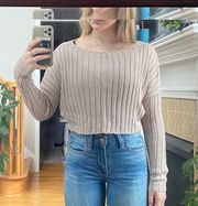 Ribbed Cropped Sweater