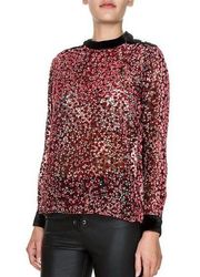 NWOT The Kooples Floral & Velvet Lace Top Size XS