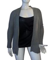 Open Front Elbow Patch Cardigan