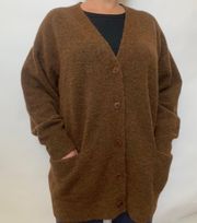 Brown Wool Cardigan