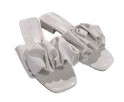 Circus NY by Sam Edelman Janis white ruffle leather sandal size 8