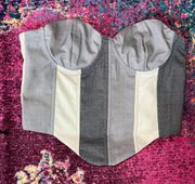 Gray Corset Top