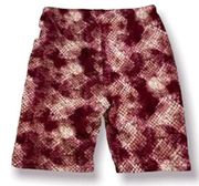 BcbgGeneratin High Waist BIKE Shorts LARGE animal Snake Skin Print Red YOGA