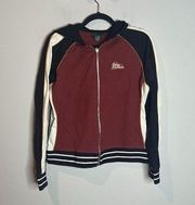 Harley Davidson burgundy full zip sweatshirt jacket