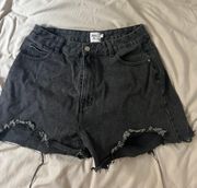 Black  jean shorts