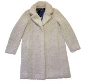 NWT J.Crew Teddy Sherpa Coat in Nantucket Fog Furry Topcoat Jacket M $248