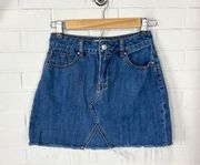 Pacsun Denim Raw Hem Mini Skirt Size 23