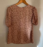 Light Pink Floral Shein Blouse Size Small US 4