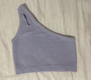 Out From Under Urban Outfitters One Shoulder Crop Tank Purple