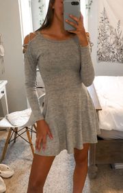 Gray Long Sleeve Dress