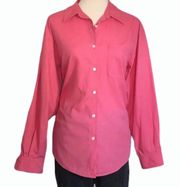 Button Down Dress Shirt Salmon Colored •Size Medium