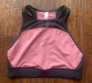 PINK Sports Bra High-Neck Mauve Pink Small