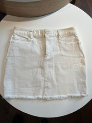 White Denim Skirt