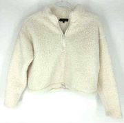 L.A. Hearts Cropped Sherpa Pullover Cream XS