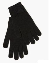 NWT J. Crew Bow Tech Gloves Black