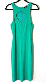 Bebe Green Cut Out Bust Bodycon Dress Size Medium