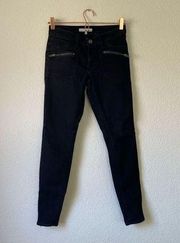 Joie the moto skinny black jeans size 26