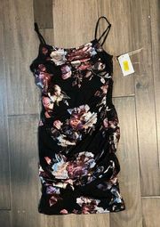 Black Floral Mini Dress