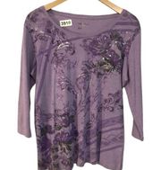 Style & co purple blouse size 1X‎