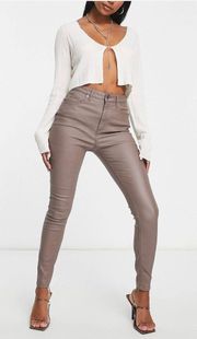 Hourglass Ultimate Skinny Jeans-Coated Taupe