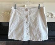 Corduroy Skirt Off White Boutique B Original Elastic Back Waist