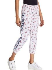 SPIRITUAL GANGSTER LOGO FLORAL SWEATPANTS