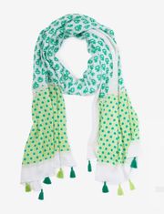 NEW NWT Chicos Green White St Patrick’s Day Scarf