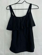 5/$24 Hot Water black tankini swimsuit top 2X